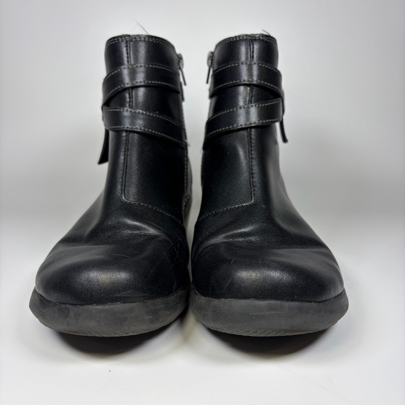 Clarks Angie Spice Women's Ankle Black Leather Boots Size 11 Winter Casual - Picture 5 of 11